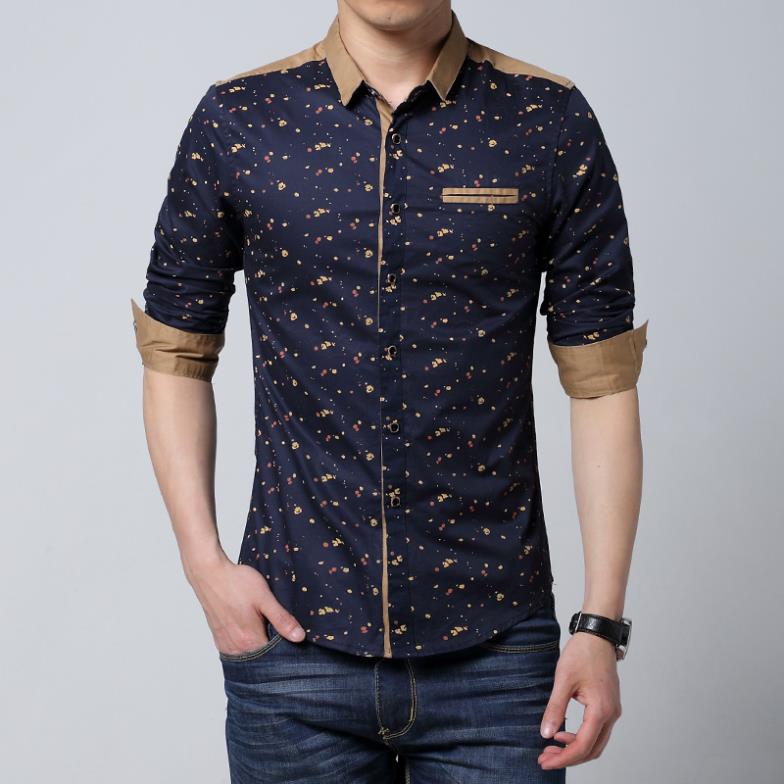 2019 Wholesale Men Long Sleeve Shirt Casual Slim Fit ...