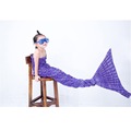 Kids Yarn Knitted Mermaid Tail Cotton Blanket Handmade Crochet Mermaid Blanket For Children Adult Bed Wrap