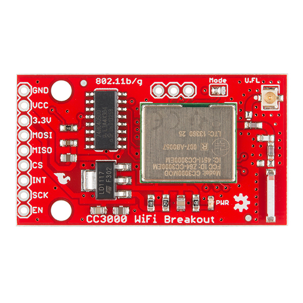 CC3000 WiFi Shield for Arduino module Breakout with Onboard Ceramic Antenna