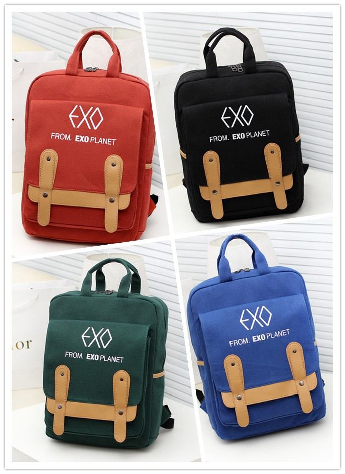 EXO Member Kai PLANET #2 Logo High Quality PU Schoolbag Korea
