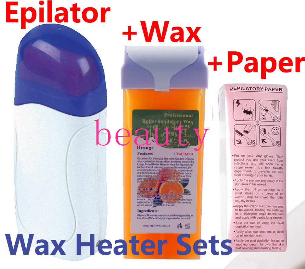 2015 new women hair removal wax machine Beauty body wax heater set cartridge epilator electric wax hair removal free shipping