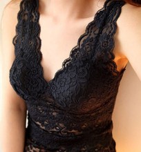 Deep V Neck Lace Bralette Top Spaghetti Strap Lace Crochet Tank Top Lace Crochet Crop Top Sexy Cropped Camisole Tank Top