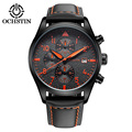 relogio masculino OCHSTIN Watch Men Military Quartz Watch Chronograph Mens Watches Top Brand Luxury Leather Sports