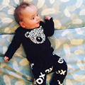 Baby Boys Girls Clothes Sets Cute Cartoon Letter Outfits 2016 Autumn Newborn T Shirt Trousers Vetement