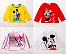 2016 New Fashion Mouse Baby Girls Boys Kids Long Sleeve Blouses Tops Shirts