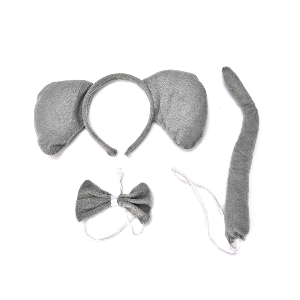 Elephant Ears Alice Hair Band Headband Tail Set Fancy Dress Party Hen Birthday