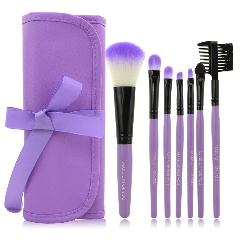 Гаджет  2014 HOT !! Professional 7 pcs Makeup Brushes Set tools Make-up Toiletry Kit Wool Brand Make Up Brush Set Case  PY None Красота и здоровье