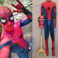 Movie Cose High Quality Custom Made Embossed Spider Captain America Civl War Spider man Costume Civil