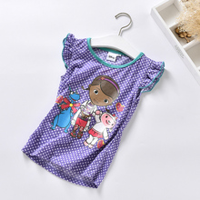 2016 Summer Clasical Doc Mcstuffins Costume Girl T-Shirts Children Cotton Doc Mcstuffins Clothes T Shirt For Baby Girls Tees