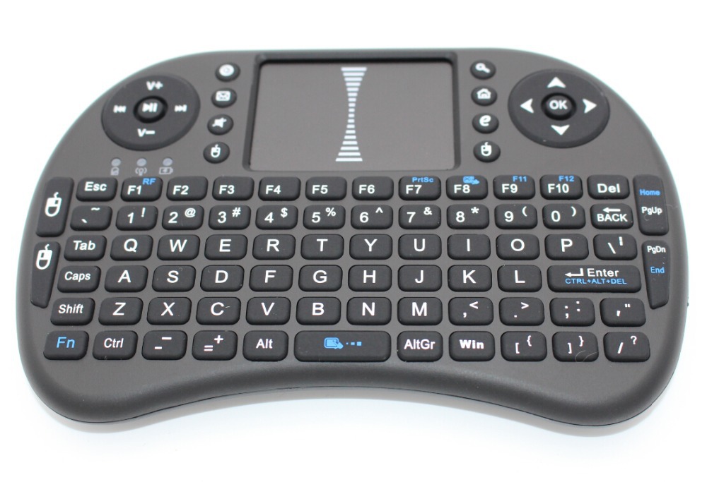 Mini Ergonomic Wireless Keyboard 2.4G Touchpad Handheld Keyboard for