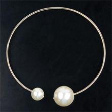 2014 European Brand Torques Jewelry Fashion All Match Statement Women Big Pearl Necklaces 1 Pcs