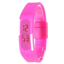 2016 New Fashion Men Women Rubber LED Watch Date Sports Bracelet Digital Wristwatch 5 Colors