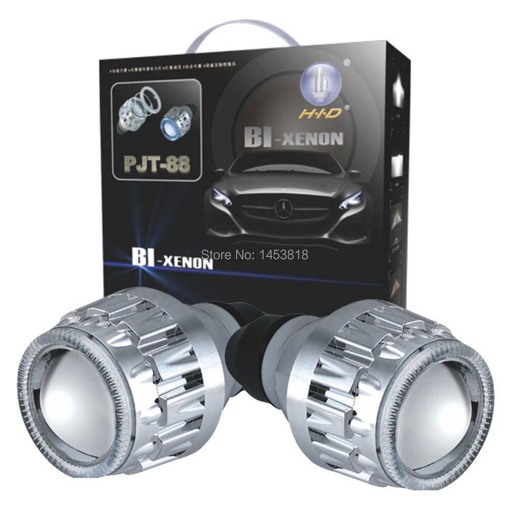 100% Original g8 Bi Xenon HID Projector Headlight Kit H1 H7 H4 H13 9004 9007 9005 9006 with White Blue CCFL Angle Eyes