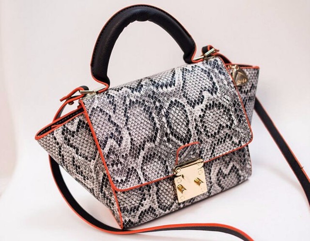 : Buy Designer handbags for women trapeze brand snake pattern bag Za ...