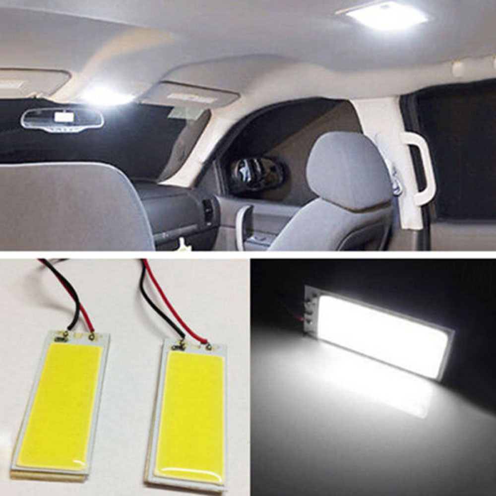 Auto 2pcs 12 V Xenon Hid White 36 Cob Led Dome Map Light Bulb Car Interior Panel Lamp Interior Led Bulbs Car Styling 18jun 30