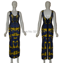 Long Gown Maxi Dress Print Back Split Bandage Dress