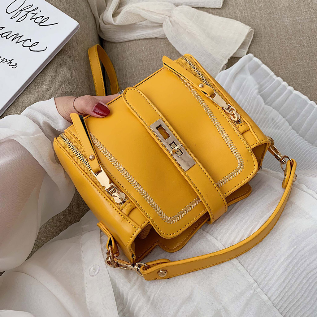 small contrast color top-handle bag women crossbody bags phone