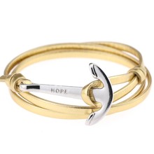 Jewelry fashion jewelry gift TOM HOPE leather bracelet alloy anchor bracelet 16 colors for men and women