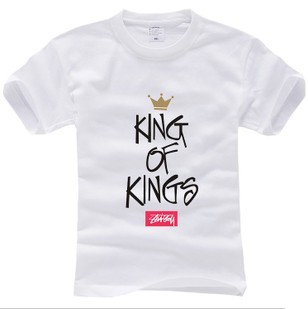 EXO BAEK HYUN KING white COTTON T-shirt