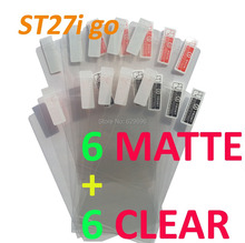 12PCS Total 6PCS Ultra CLEAR + 6PCS Matte Screen protection film Anti-Glare Screen Protector For SONY ST27i Xperia go