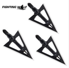 3pcs/lot 100 Grain Hunting Arrowheads  Hunting Arrow Tip Broadheads 3-blades Fit Hunting Archery Compound Bow or Crossbow &