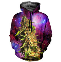 Harajuku hooded shirts BUD coral weed galaxy print 3d hoodie Women Men punk Sweatshirts Outfits Casual Sweats plus size