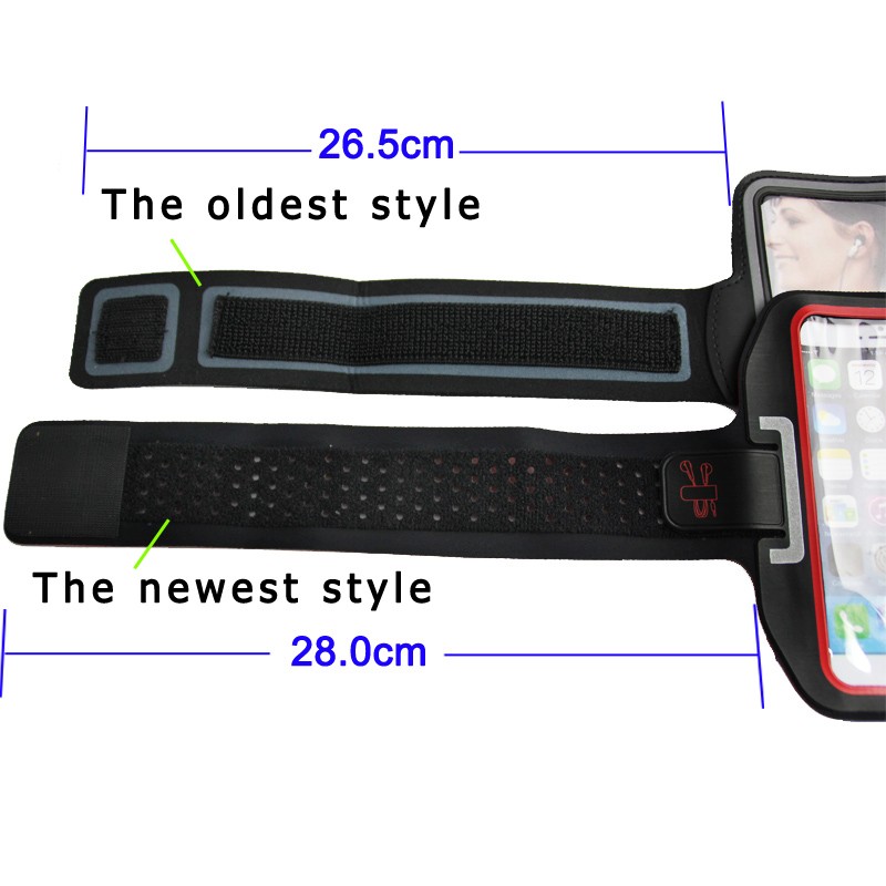 Black Color Universal 4.7 inch Mobile Phone Waterproof Gym Armband 0.1cm Thickness Breathable for iPhone 6 Sport Armband