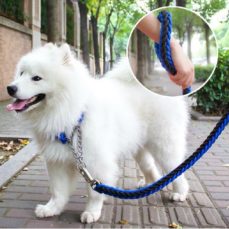 7 Colores Grandes Perros Entrenamiento Correa de Tracción de la Cadena Collares de Cuerda de Nylon Trenzado Para Golden Retriever Labrador M L XL en Correas