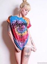 SWAG tie dye summer style doodle men t-shirt Harajuku unisex t shirt gagaopt Rainbow colorful top tees novelty shirts Mt-06