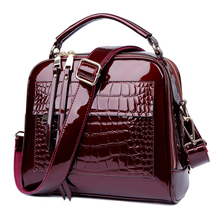 2016 Brand Women Messenger Bags High Quality Luxury Designer Womens Patent Leather Handbag Shoulder top-handle bag bolsos 319