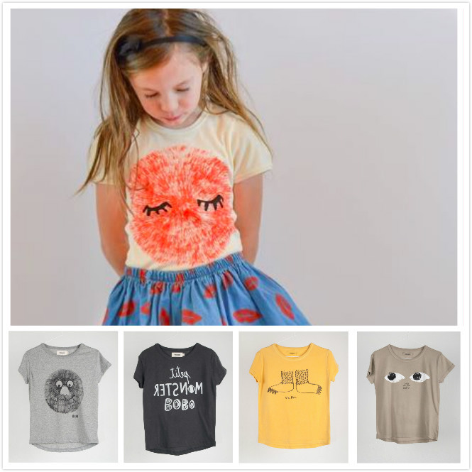 2015 bobo choses children t shirts for girls tops catimini girls clothing kids clothes roupas infantis