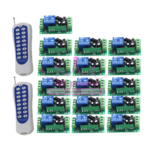 Dc 12v wireless remote control switch dc motor reversible control 2 controller and 12 receiver