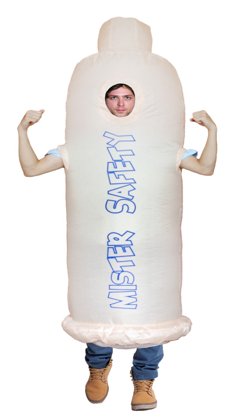 Inflatable Condom Penis Costume Safety Cosplay Sexy Inflatable Willy