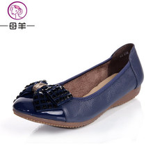 MUYANG Chinese Brand Plus Size(34-42) Spring Autumn Loafers Women’s Flat Shoes Woman Genuine Leather Casual Shoes Women Flats