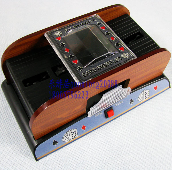 Poker wooden card shuffler