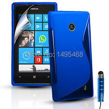 1PCS S Line Gel TPU Silicone Case Cover Pouch For Nokia Lumia 630 635 Screen Protector