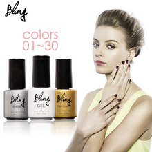 FOCALLURE Bling Soak-off Long Lasting Nail Gel Polish Led Gel Varnish Lacquer UV Gel Base Top Coat Nail Art Design