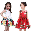 Fashion 2016 Brand Designer Floral Print Girls Dresses Flower Princess Clothing Summer Party Tutu Vestidos Kids