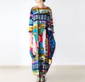 roupas feminina 2016 plus size vestido women Abstract Printing Cotton Linen Ethnic Robe Vestidos Long Maxi