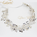 Free Shipping Rhinstone And Pearl Bridal Hair Vine Headpiece Wedding Accessories