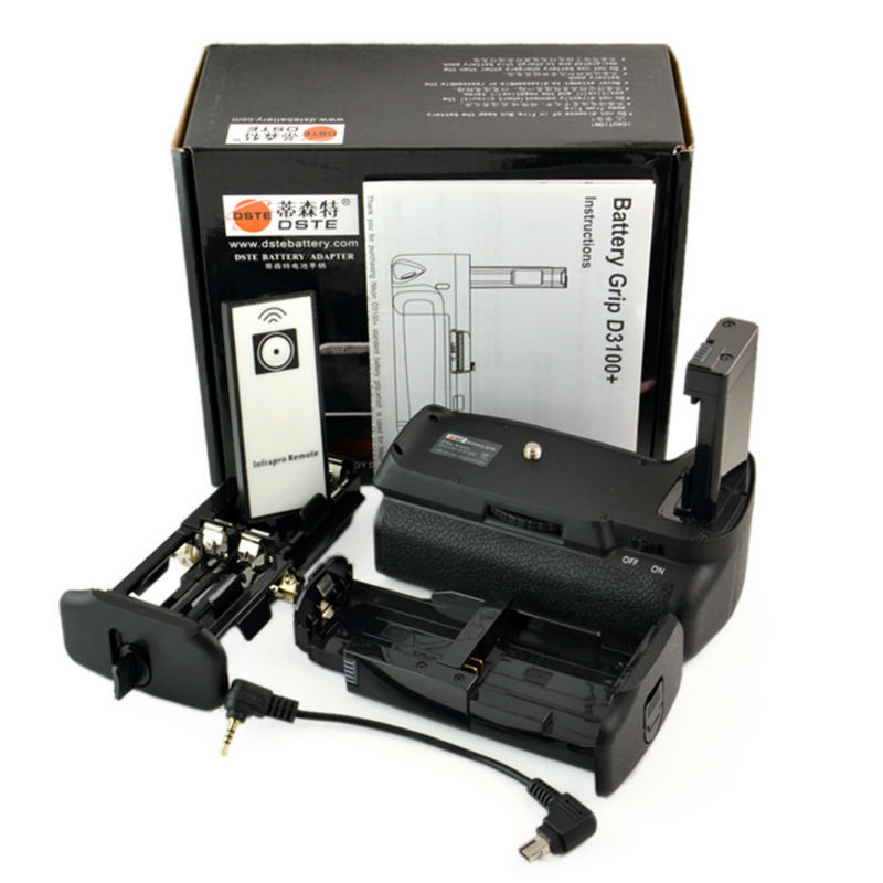 DSTE Multi-Power Vertical Battery Grip + Remote Control For Nikon D3100 D3200 Digital SLR Camera