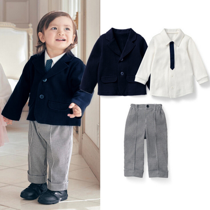 Boys Long Dress Coat Han Coats