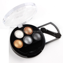 New 2014 Professional Eyeshadow 5 Colors Eye Shadow Powder Metallic Shimmer Warm Color makeup Set