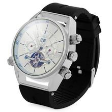 Luxury Men Watch Jaragar TM448 Automatic Mechanical Sports Military Watch with Calendar Function Silicon Band Relojes Mujer