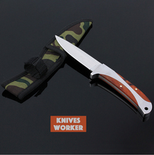 K12 Columbia Knife Fixed Blade Knives edc Tool With Nylon Cover Rosewood Handle Army Survival Knife