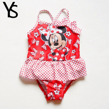 2-6T Mine Mouse Baby Girls Swimwear One Piece Bathing Suit Kids girl’s Butterfly Floral Swimming Suit Swimsuit 3 4 5