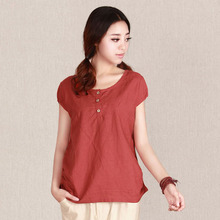 Blusas Real Women Shirts 2015 Women Blouses Summer New Casual Shirt Sleeves On Both Sides Of The Large Size Xxxxl Loose Blouse