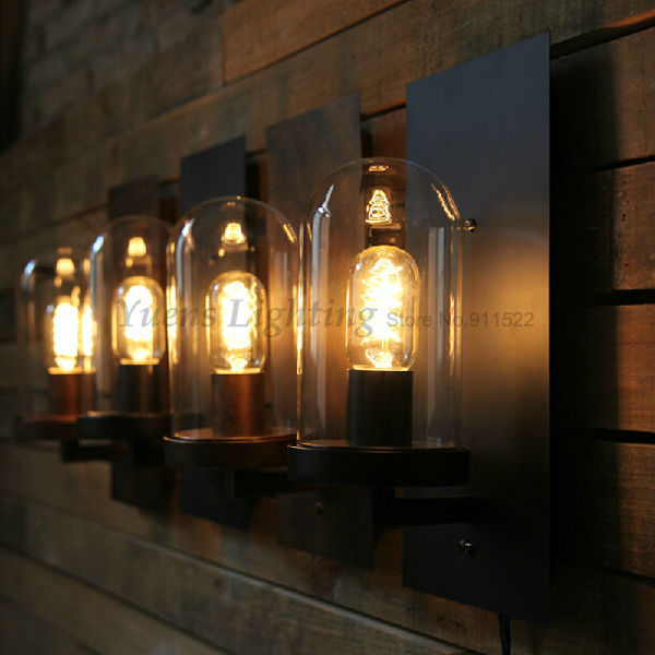 Glass Shape Hotel Corridors Aisle Wall Light Retro Pub Cafe Wall Lamp XDB-409 Free Shipping