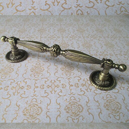 128mm telephone handle antique brass wardrobe kitchen door pull