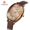 Julius Watches Women Fashion Watch 2017 Spring Brand Luxury Crystal Sparkling Glasses Fashion Leather Strap Quartz
